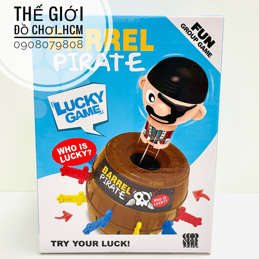 [HOT-VUI NHỘN] Đồ chơi cho bé, đồ chơi đâm hải tặc, thùng cướp biển thú vị 15858A