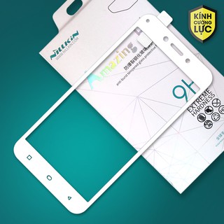 Cường lực Oppo A71 Fullbox Nillkin Full LCD viền màu Trắng