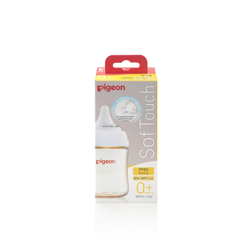 Bình sữa Softouch PPSU Plus Pigeon thế hệ III 160ml/240ml