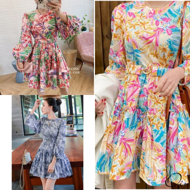 Đầm maxi Hoa Hàng Nhập Khẩu Hàn Quốc / Đầm maxi bangkok maxy Nhập Khẩu Hàn Quốc
