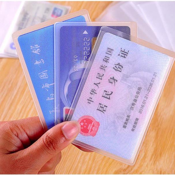 Set 10 túi bọc bảo vệ thẻ ngân hàng, thẻ tên chống nước DT02🍀 Clovershop68 🍀