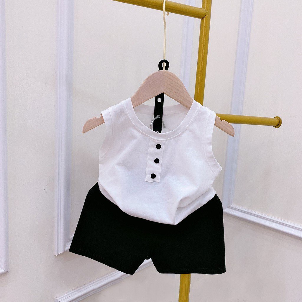 Bộ Ba Lỗ Cho Bé Trai SÂU SHOP, Đồ Bộ Sát Nách Chất Cotton 4C Cao Cấp Cho Bé Từ 6-18Kg