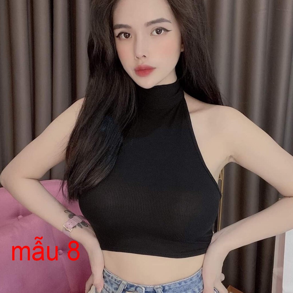 Áo Croptop Chất Borip Dày Dặn Mềm Mại Co Giản Mạnh Size 53kg Ảnh Thật 100% | BigBuy360 - bigbuy360.vn