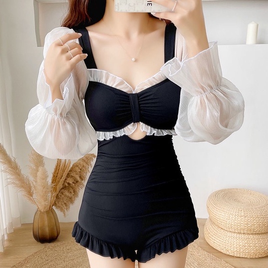 Bikini Bộ Đồ Bơi Che Phủ Bụng Dáng Ôm Phong Cách Hàn Quốc Gợi Cảm Dành Cho Nữ