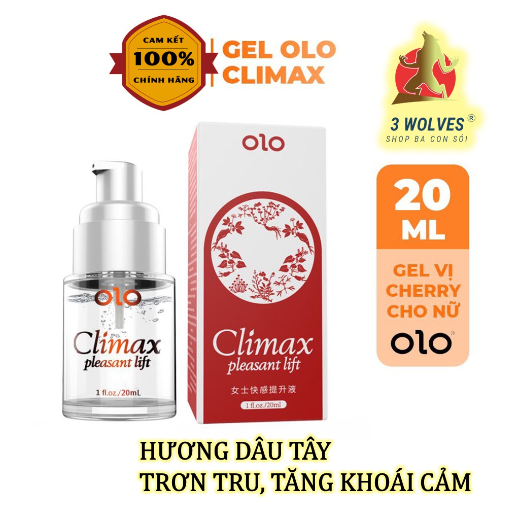 Gel bôi trơn OLO Climax mùi cherry 20ml - 3Wolves