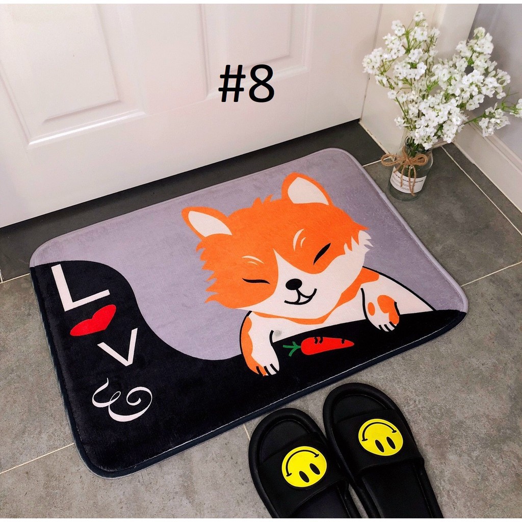 Thảm Chùi Chân Bằng Xốp In Họa Tiết Con Vật Dễ Thương – Dumi Shop
