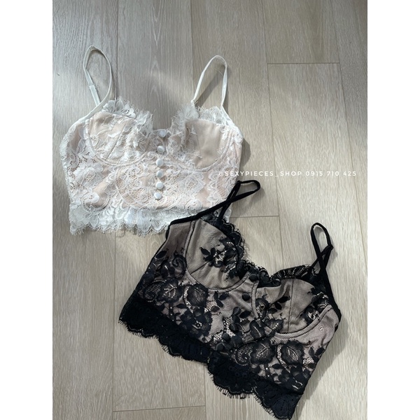 ✅Bra viền ren có gọng ngực và khoá kéo