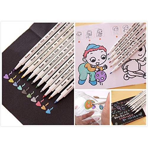 1 Bút Đánh Dấu Màu Kim Loại 1MM Trang Trí Album Ảnh/Sổ Tay DIY