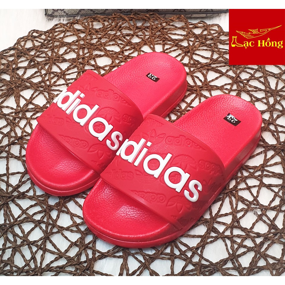 Dép trẻ em quai ngang in logo cho bé từ 4 đến 14 tuổi