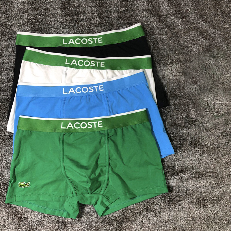 Quần lót boxer vải cotton lụa thoáng khí màu trơn thời trang cho nam