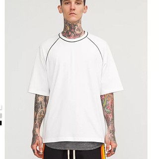 Áo thun nam kẻ chỉ dáng suông phong cách Swag