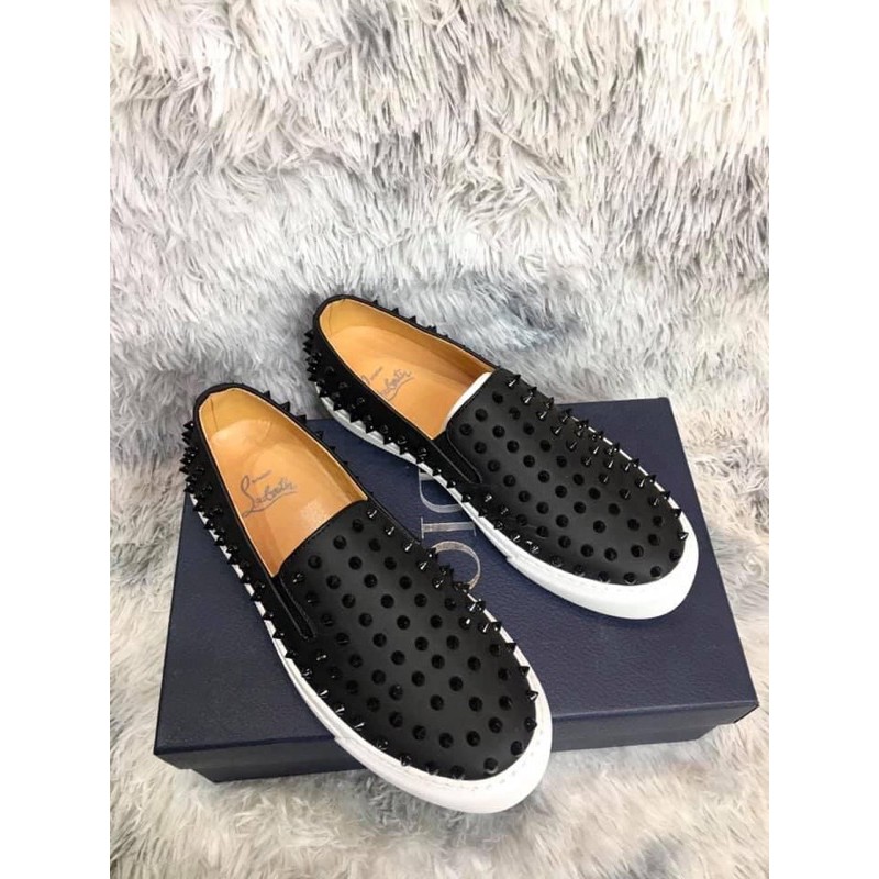 Giầy Slip on Nam VLTN đính Đinh[freeship]_Giầy lười da tán đinh cho nam NEW | BigBuy360 - bigbuy360.vn
