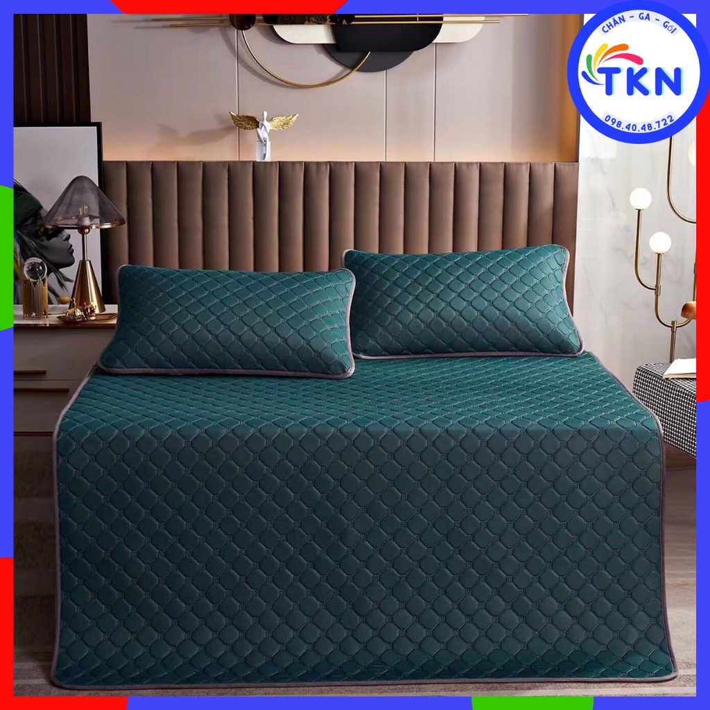 [LOẠI 1] Chiếu Điều Hoà Cao Su Non Tencel  Mát Lạnh , Chiếu Cao Su Điều Hoà Trần 3 Lớp Mẫu Mới 2022 (tặng kèm 2 vỏ gối)