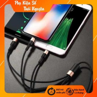 Cáp Sạc 3 Đầu Hoco X26 Ligting Micro Type C Iphone Android( Hàng chính hãng BH 12 Tháng).