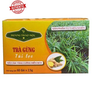[Mã chiết khấu giảm giá sỉ sản phẩm chính hãng] Trà gừng túi lọc Hoàng Thảo Mộc - Hỗ trợ ổn định huyết áp, lợi tiểu, thô