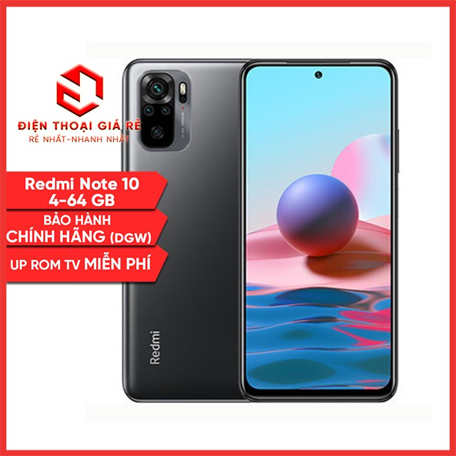 [4-64GB/6-128GB] Điện thoại Xiaomi Redmi Note 10, Ram 4-64GB (2021 - Chính hãng DGW) [Điện thoại giá rẻ, BH chính hãng] | BigBuy360 - bigbuy360.vn