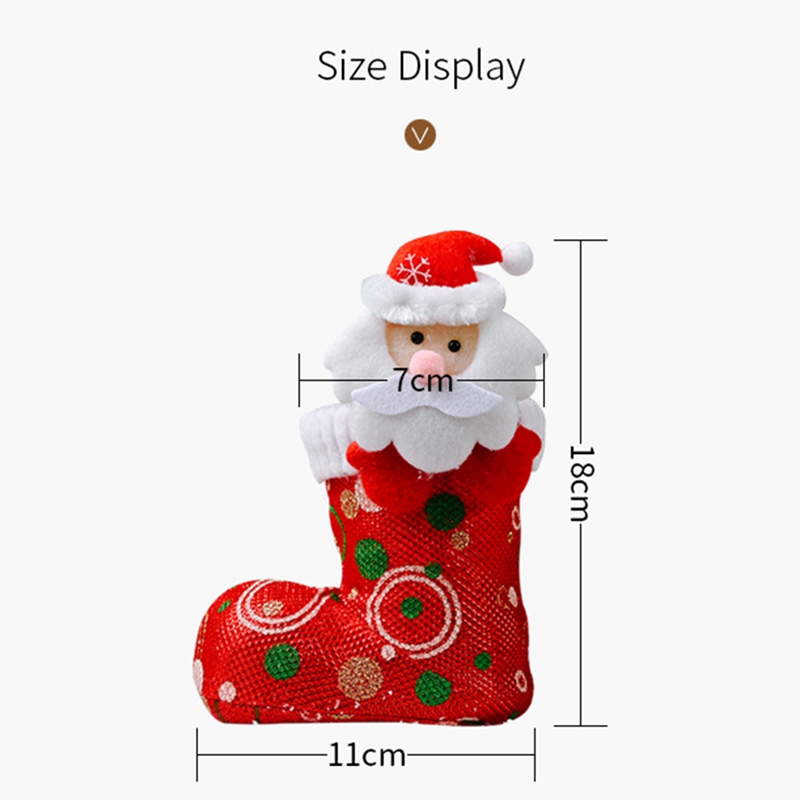 New Christmas Decorations Cartoon Red Boots Pink Candy Boots Gift Shoes natal Christmas Decor 2020 Navidad 2021 New Year Gift