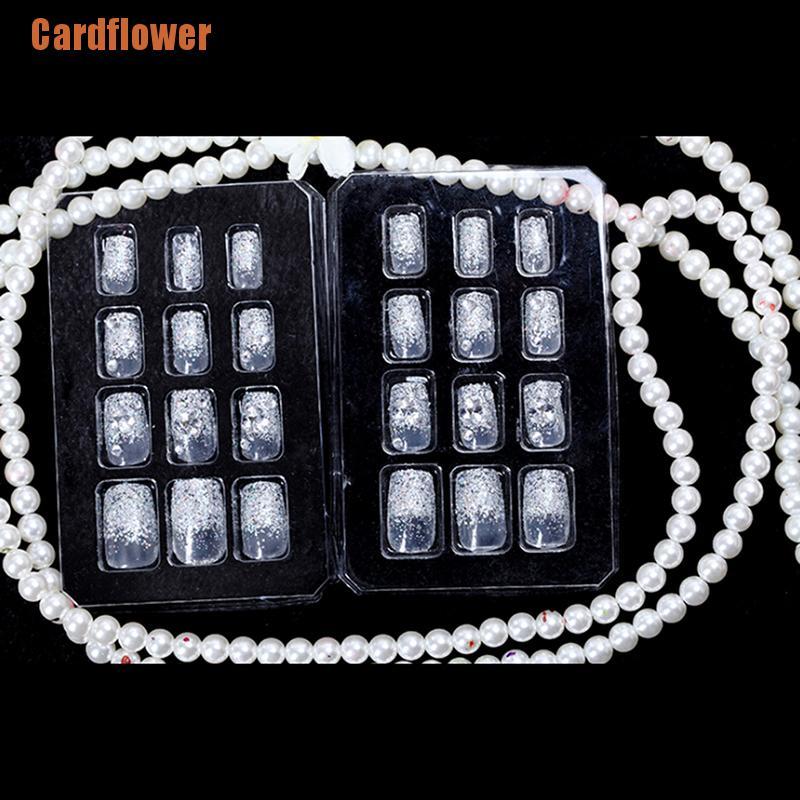 (Hàng Mới Về) Set 24 Móng Tay Giả Acrylic Màu Trắng Độc Đáo