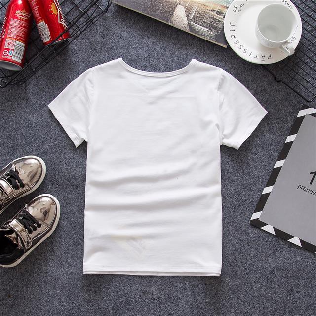 T-shirt ngắn tay cotton đồng phục học sinh đồng phục cho bé trai.