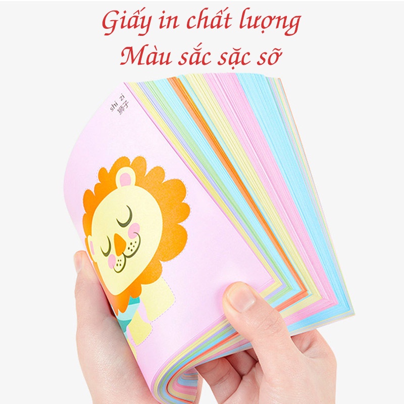 [Đồ chơi thủ công] Bộ cắt dán thủ công 100 mảnh vui nhộn dành cho bé (tặng kèm kéo an toàn)