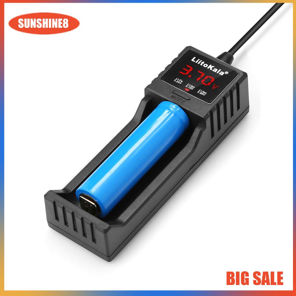 【SUN】Liitokala 18650 26650 21700 4 Slots LCD Display NiMH li-ion Battery Charger