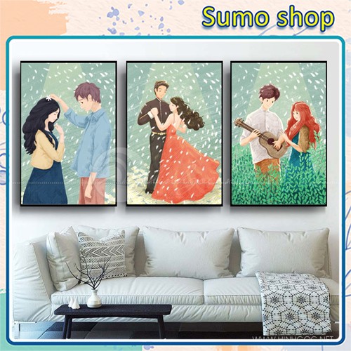 Bộ 3 tranh treo tường chân dung tráng gương/ trang phòng khách/ tranh phòng ngủ | BigBuy360 - bigbuy360.vn