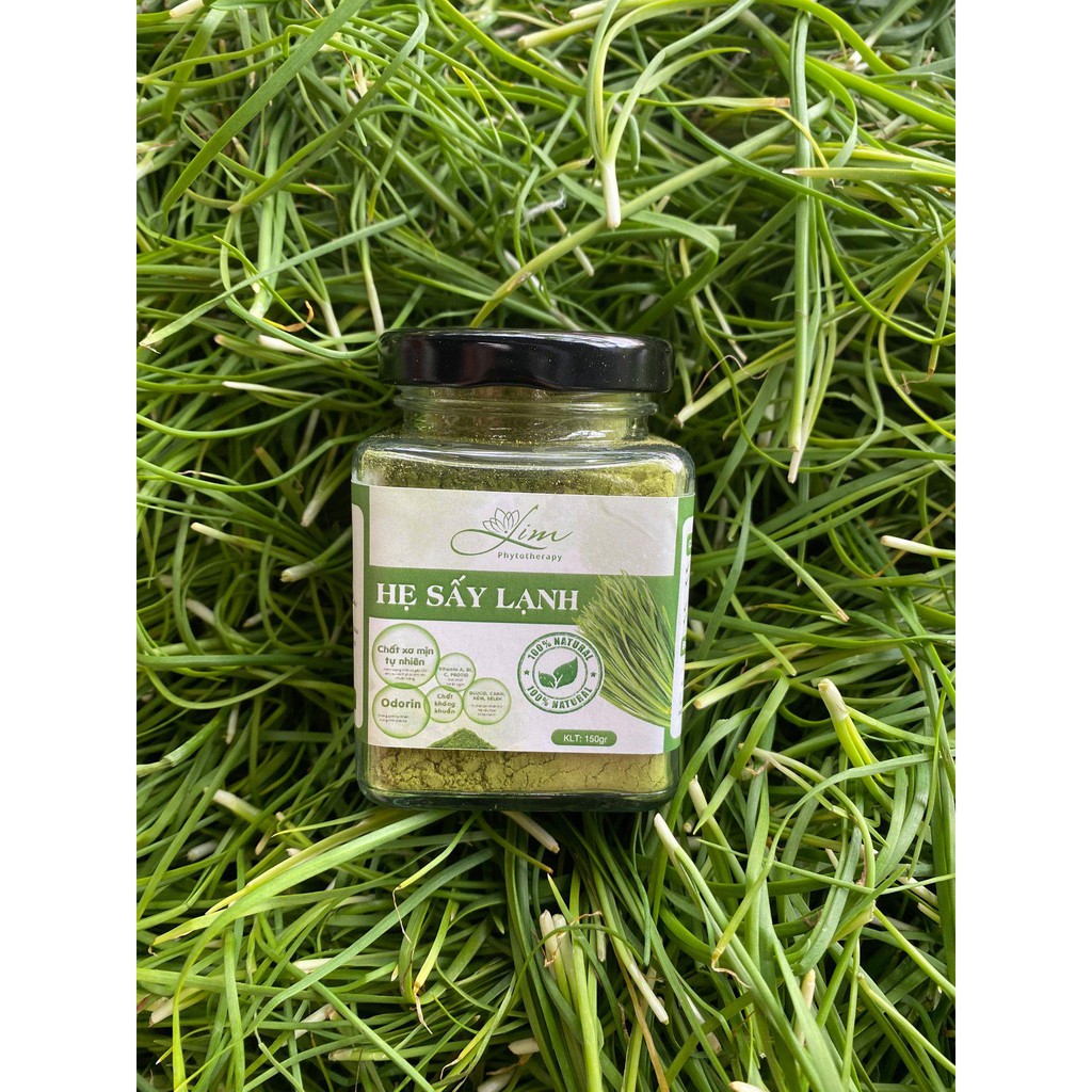 Tinh Bột Hẹ Sấy Lạnh LimFarm Nguyên Chất 100% Hũ 150Gram - Hỗ Trợ Giảm Táo Bón , Biếng Ăn - LIM