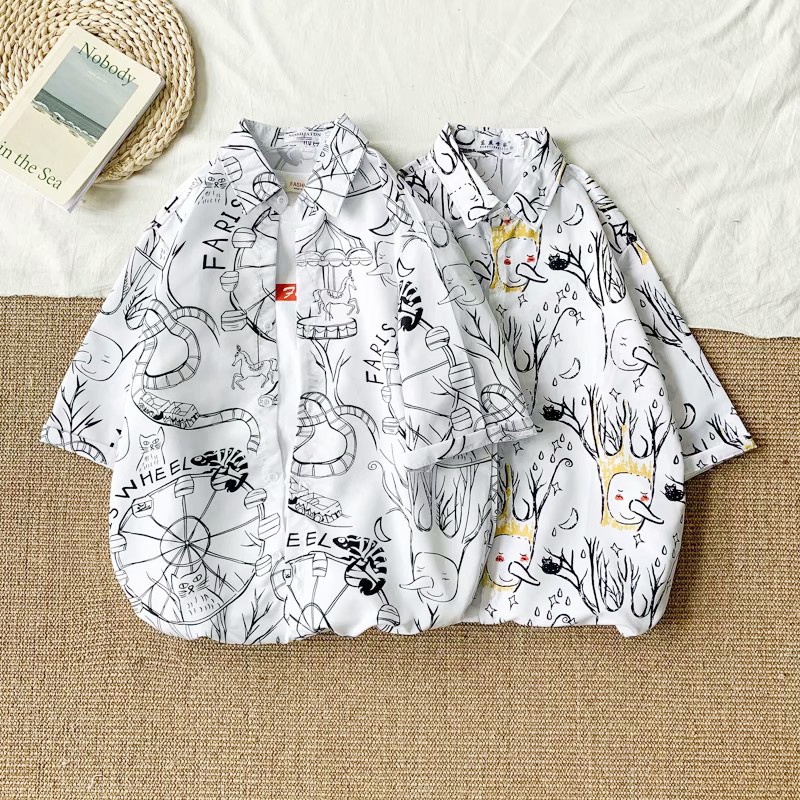 Áo Sơ Mi Đi Biển In Hoa Phong Cách Retro Nhật Bản Thời Trang Dành Cho Nam | BigBuy360 - bigbuy360.vn