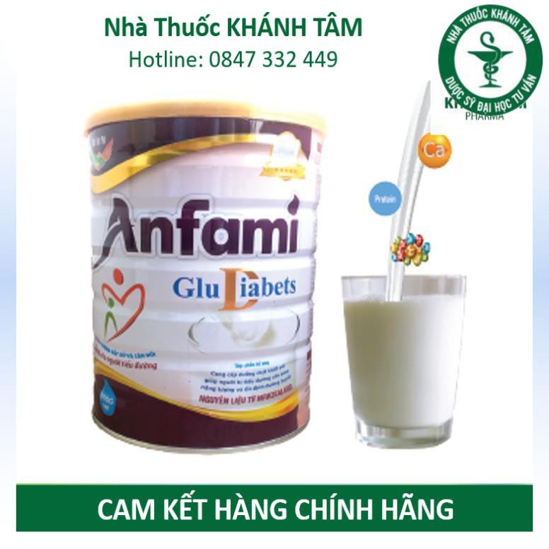 Sữa tiểu đường Anfami GluDiabets 900g - Sữa bột không đường Anfami Glu Diabet! ! !