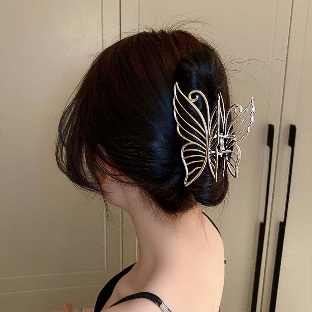 Kẹp Tóc Hình Bướm / Cá Mập Cỡ Lớn Thanh Lịch|Túi Xách Màu Sắc Xinh Xắn Phong Cách Hàn Quốc Cho Nữ