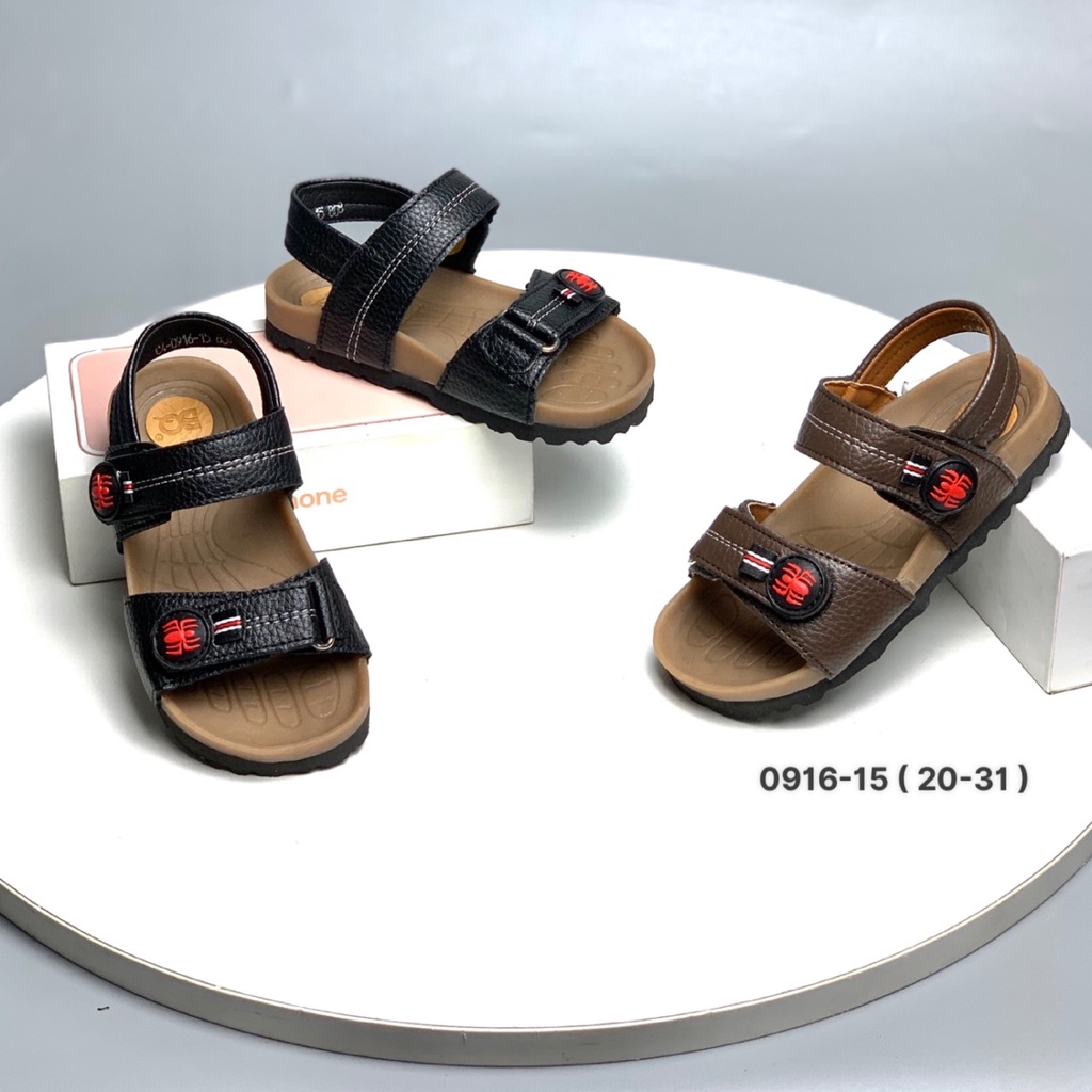 Sandal bé trai BQ 20-31 ❤️FREESHIP❤️ Dép quai hậu học sinh quai dán hình con nhện SD0916-15