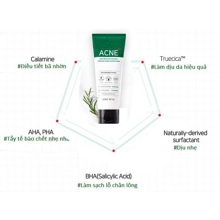 Sữa Rửa Mặt Some By Mi AHA-BHA-PHA 30 Day Miracle Acne Clear Foam|CHÍNH HÃNG| | BigBuy360 - bigbuy360.vn