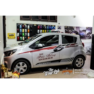 Tem họa tiết xe Spark Phù Đổng - Tem họa tiết ô tô Chevrolet, tem sán sườn xe thể thao