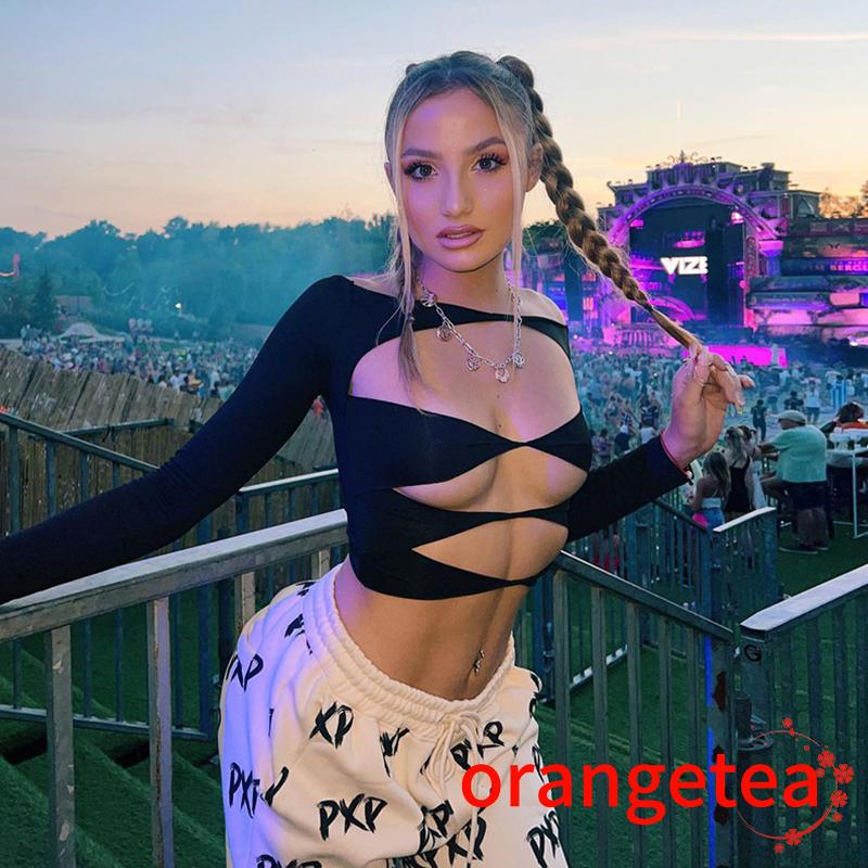 Áo Thun Lửng Tay Dài Cổ Thuyền Thời Trang Cho Nữ