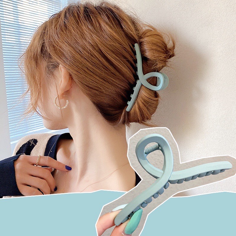 24 mẫu Kẹp tóc càng cua nhám Hàn Quốc nhiều kiểu vintage giá sỉ hot trend pastel phụ kiện thời trang nữ