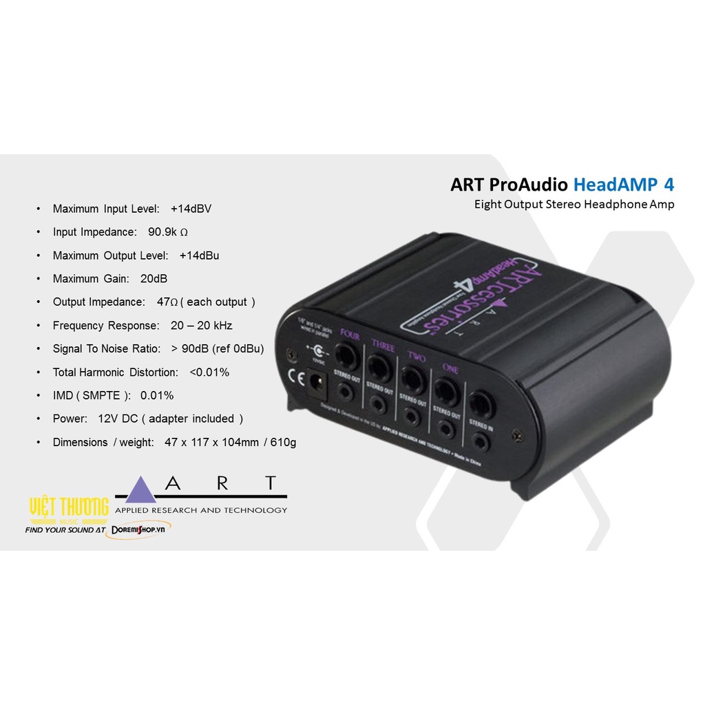 Mua Bộ chia tín hiệu âm thanh cho tai nghe Headphones Amp ART HEADAMP 4 giá rẻ nhất TecKi.Vn