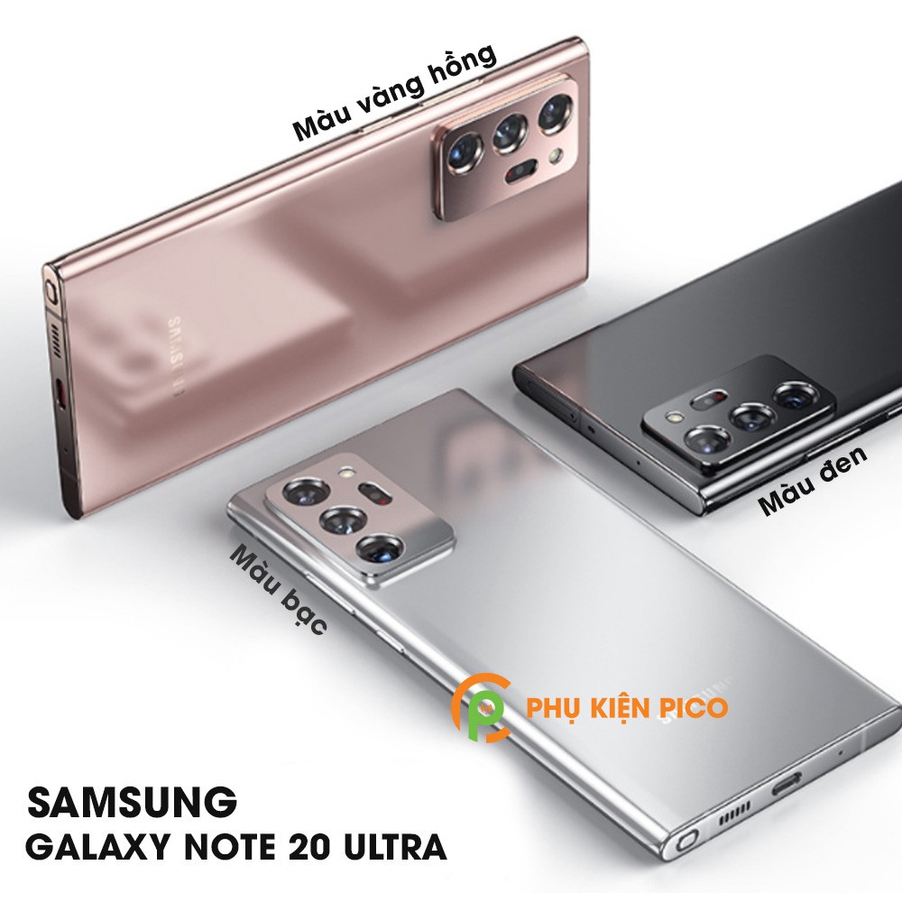 Dán camera Samsung Galaxy Note 20 Ultra khung kim loại bảo vệ an toàn camera sau 3 màu đen, bạc, vàng hồng