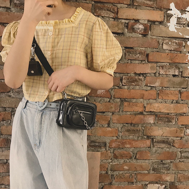 Túi Đeo Chéo Nhỏ Hình Vuông Phong Cách Mới Dễ Phối Đồ Thời Trang Cho Nữ