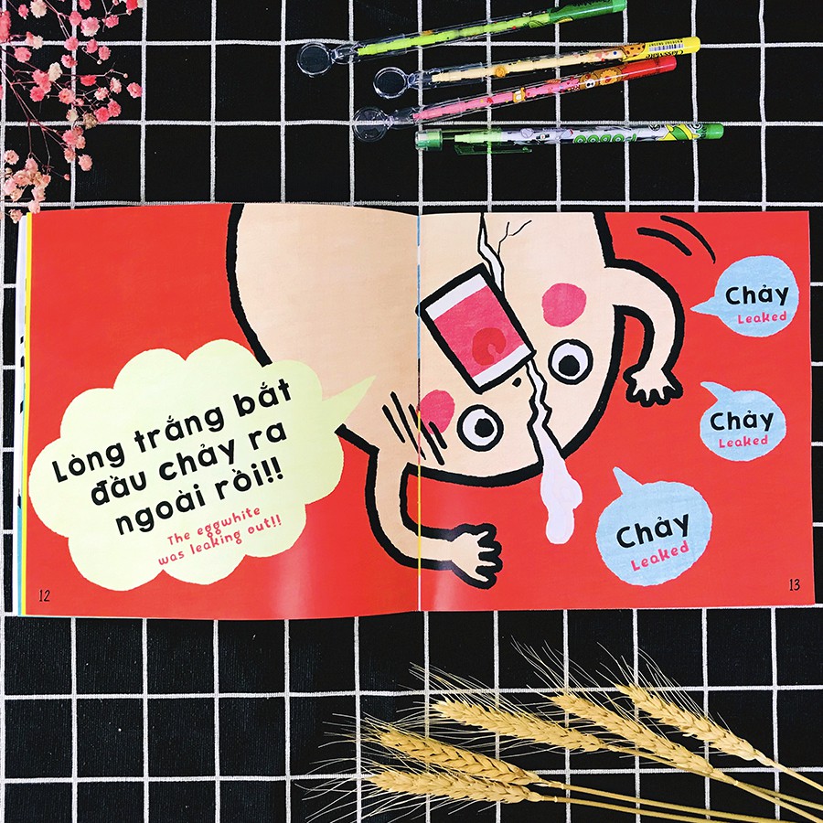 Sách - Ehon Nhận Biết - Bé Trứng Tròn Xoe - Trứng Ốp La (1-6 tuổi)