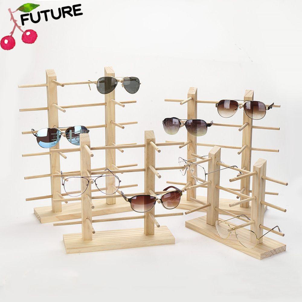 Giá đỡ mắt kính bằng gỗ nhiều tầng tiết kiệm không gian tùy chọn kiểu dáng