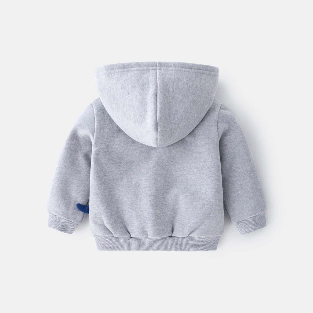 Áo Hoodie cho bé WELLKIDS áo nỉ có mũ họa tiết khung long hàng xuất Âu Mỹ