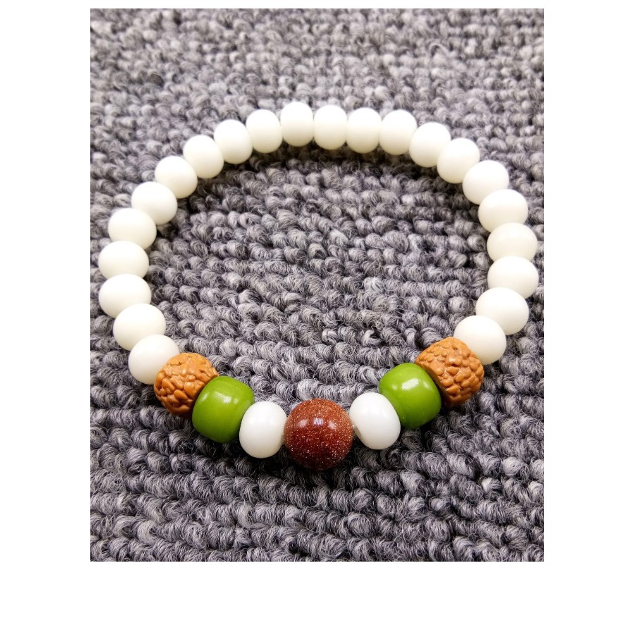 Vòng tay hạt bồ đề tự nhiên cao cấp phối đá sa thạch độc đáo