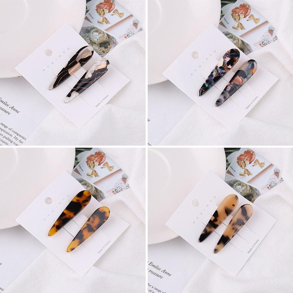 EUTUS Bộ 2 Kẹp Tóc Họa Tiết Da Báo Thời Trang