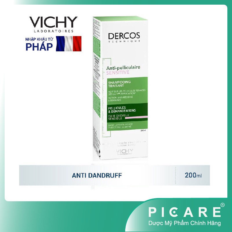 DẦU GỘI SẠCH GÀU VICHY XANH DERCOS ANTI-DANDRUFF - 200ML