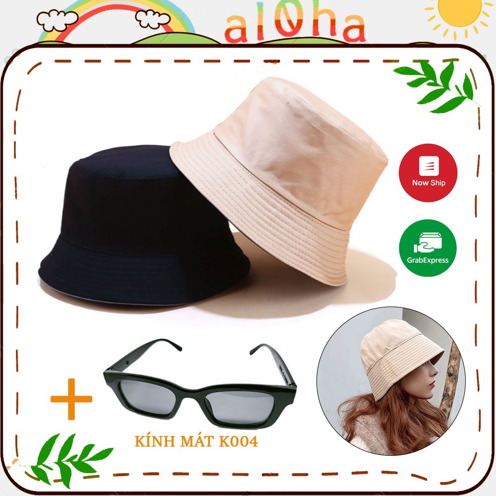 Nón bucket vành cụp trơn - mũ tai bèo Ulzzang phong cách, cá tính Unisex nam nữ