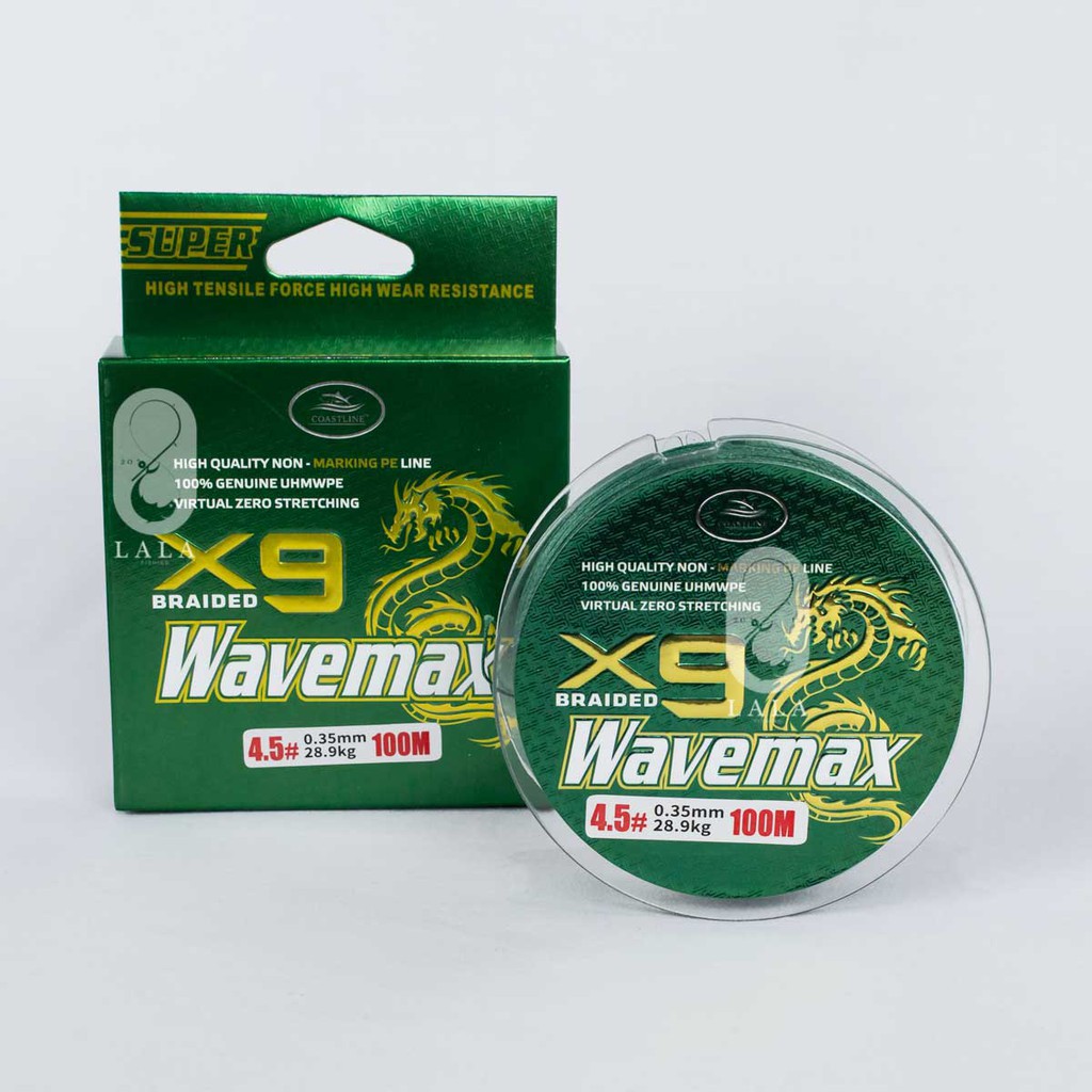 Dây bện câu cá Coastline Braid X9 Wavemax 100M/ dây dù câu cá/ braid fishing line