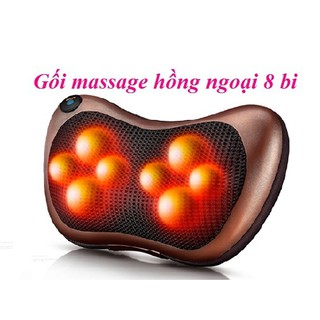 Gối Massage Vai Gáy Hồng Ngoại 8 Bi cao cấp