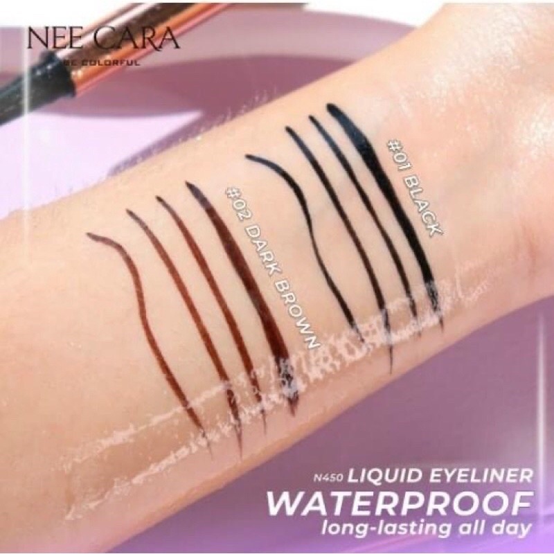 Bút kẻ mắt nước đầu mảnh chống nước LIQUID EYELINER NEE CARA N450