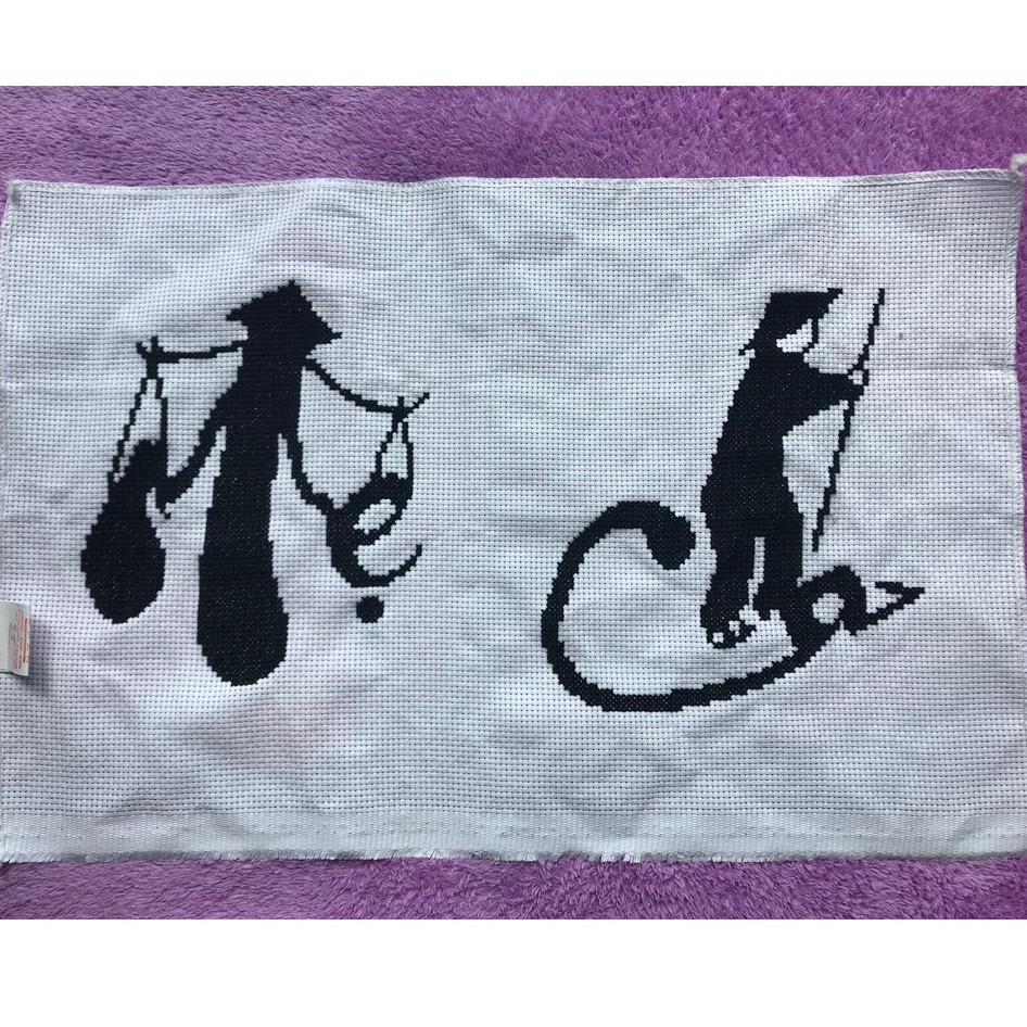 TRANH THÊU CHỮ THẬP THƯ PHÁP - CHA MẸ