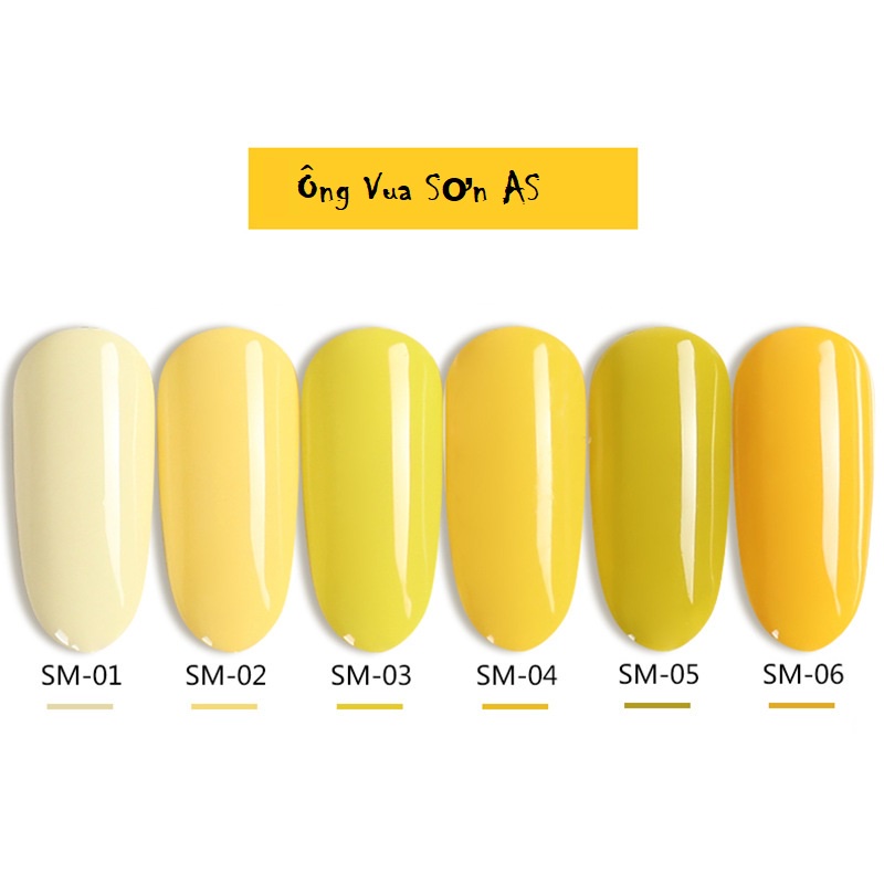 Sơn gel AS cao cấp màu vàng chanh mã SM